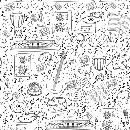 Instrumentos Musicales 141 Instrumentos Musicales para colorear páginas para colorear para adultos pdf 2