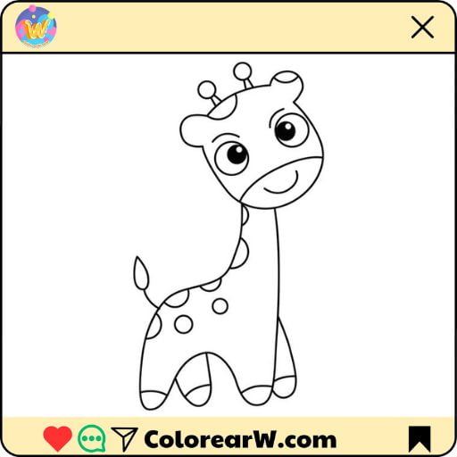 Jirafa para colorear thumbnail