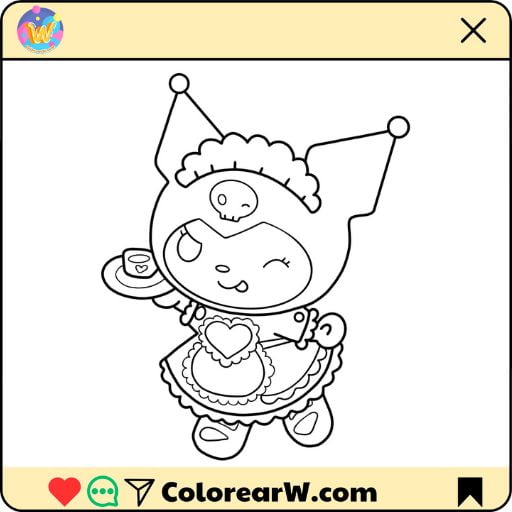 Kuromi para colorear thumbnail