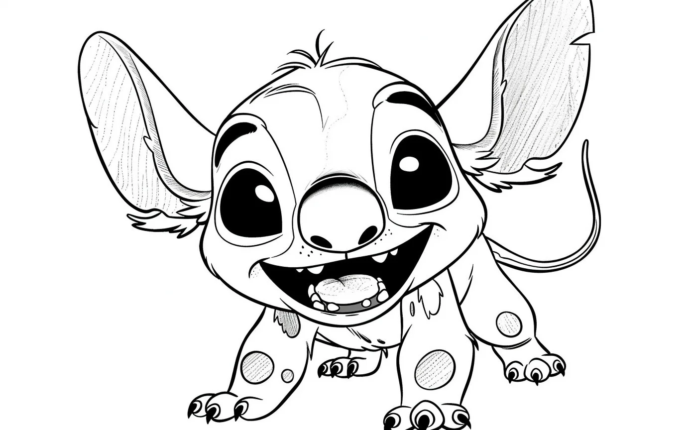 Lilo y Stitch 4 páginas para colorear gratis para adultos Lilo y Stitch para colorear