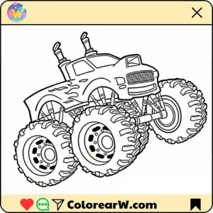 Monster Truck para colorear thumbnail