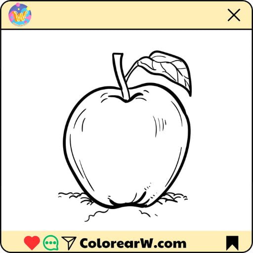 Manzana 1 Manzana para colorear thumbnail