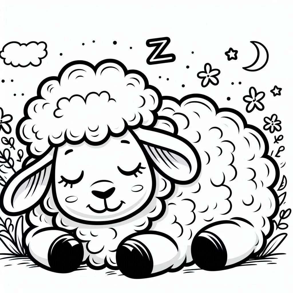 Schaf 22 Zeichnungen Ausmalbilder Grinch Sleeping Sheep 4