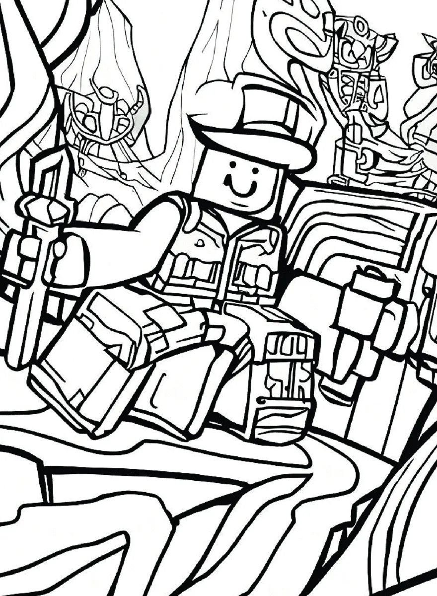 Roblox 25 Roblox adornos para colorear