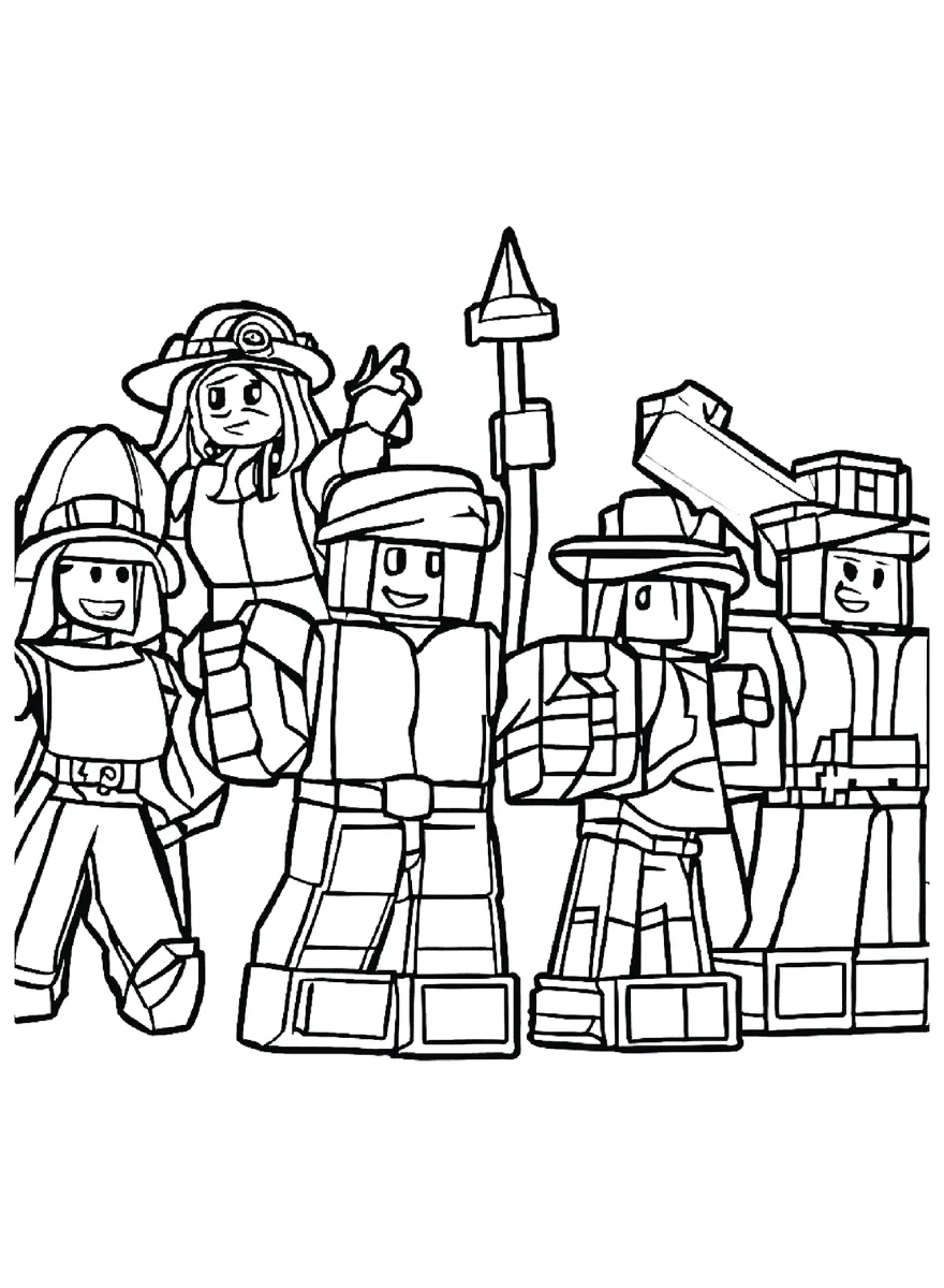 Roblox 27 páginas para colorear gratis Roblox 1