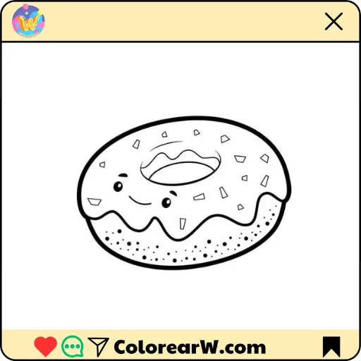 Rosquilla para colorear thumbnail