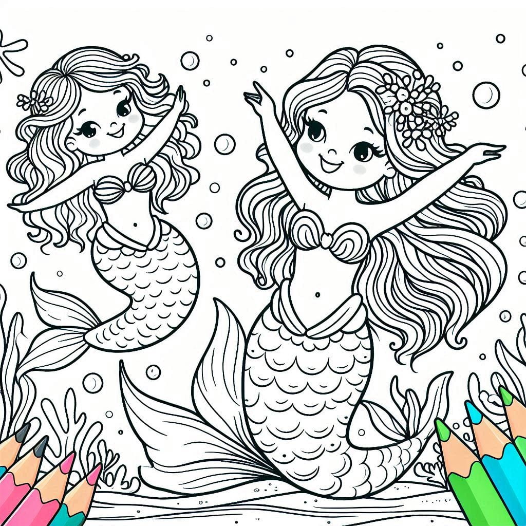 99 Sirene Da Colorare Scarica Immagini Fantastiche 