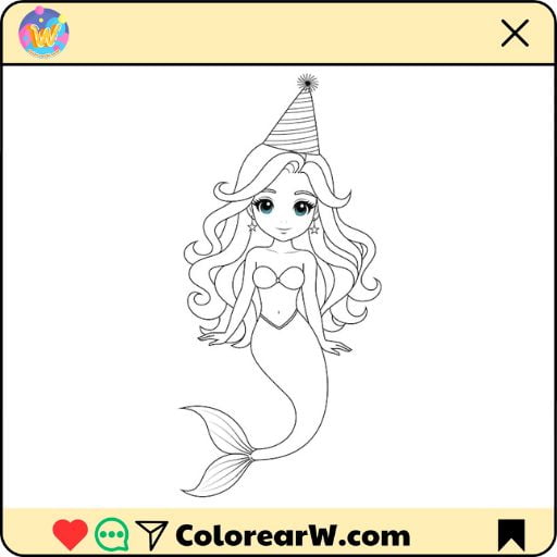 Sirenas para colorear thumbnail