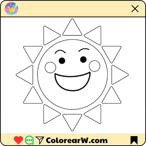 Sol para colorear thumbnail