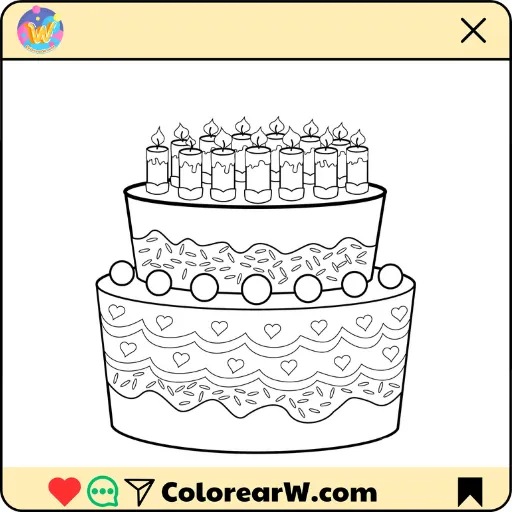 Tarta para colorear thumbnail