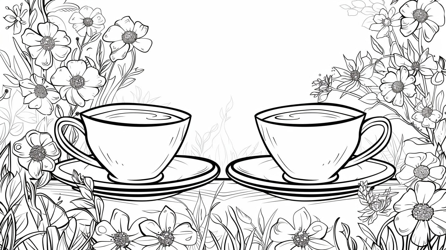 Té con leche 8 lindas páginas para colorear Té de la leche para Colorear