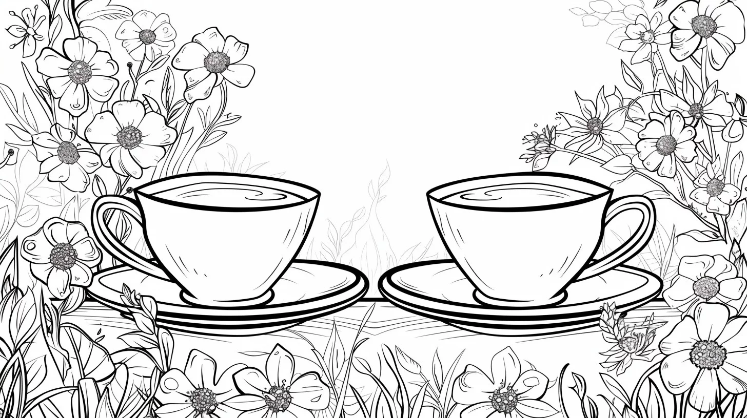 Té con leche 8 lindas páginas para colorear Té de la leche para Colorear