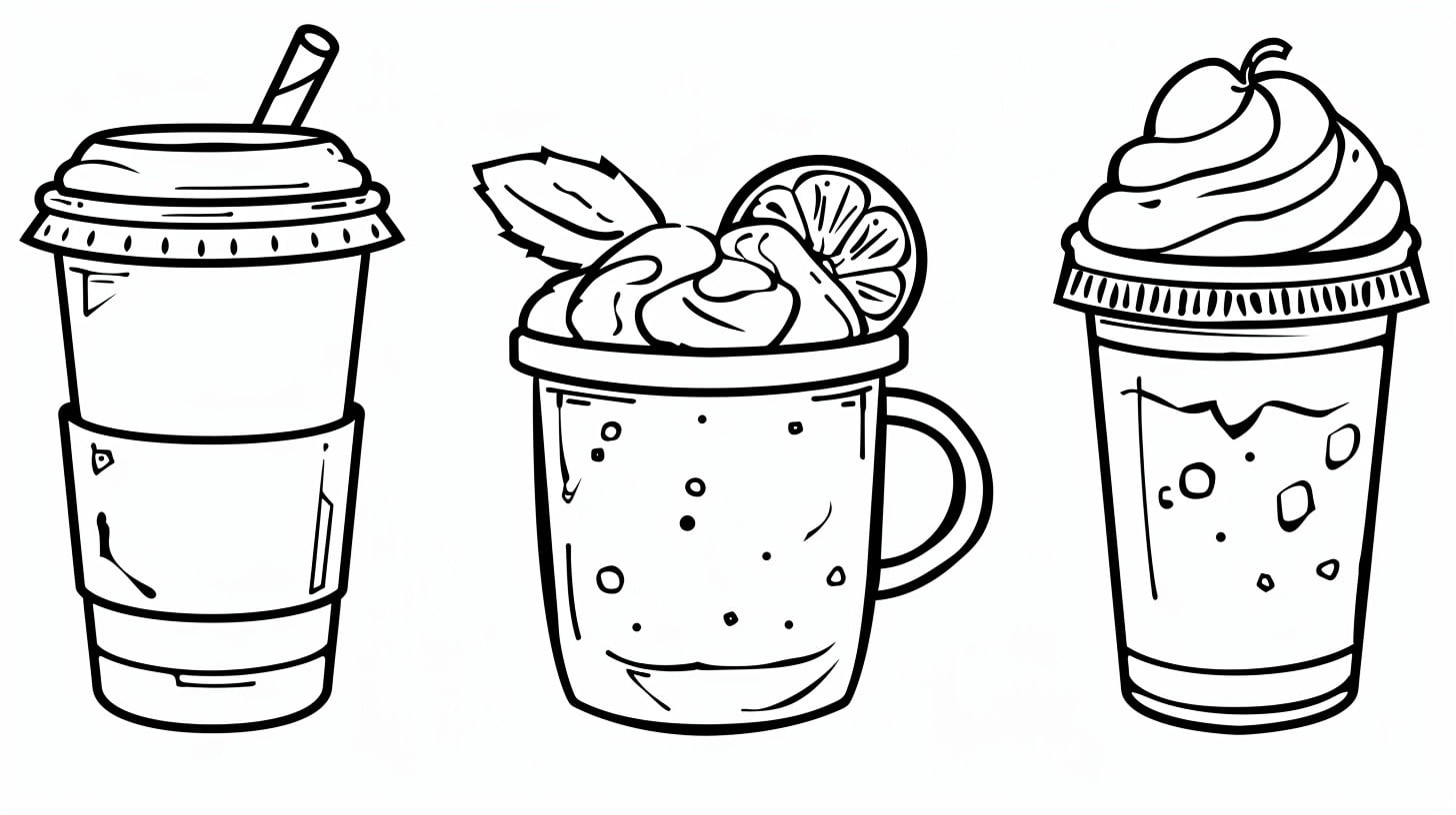 Té con leche 5 páginas para colorear para Té de la leche para Colorear