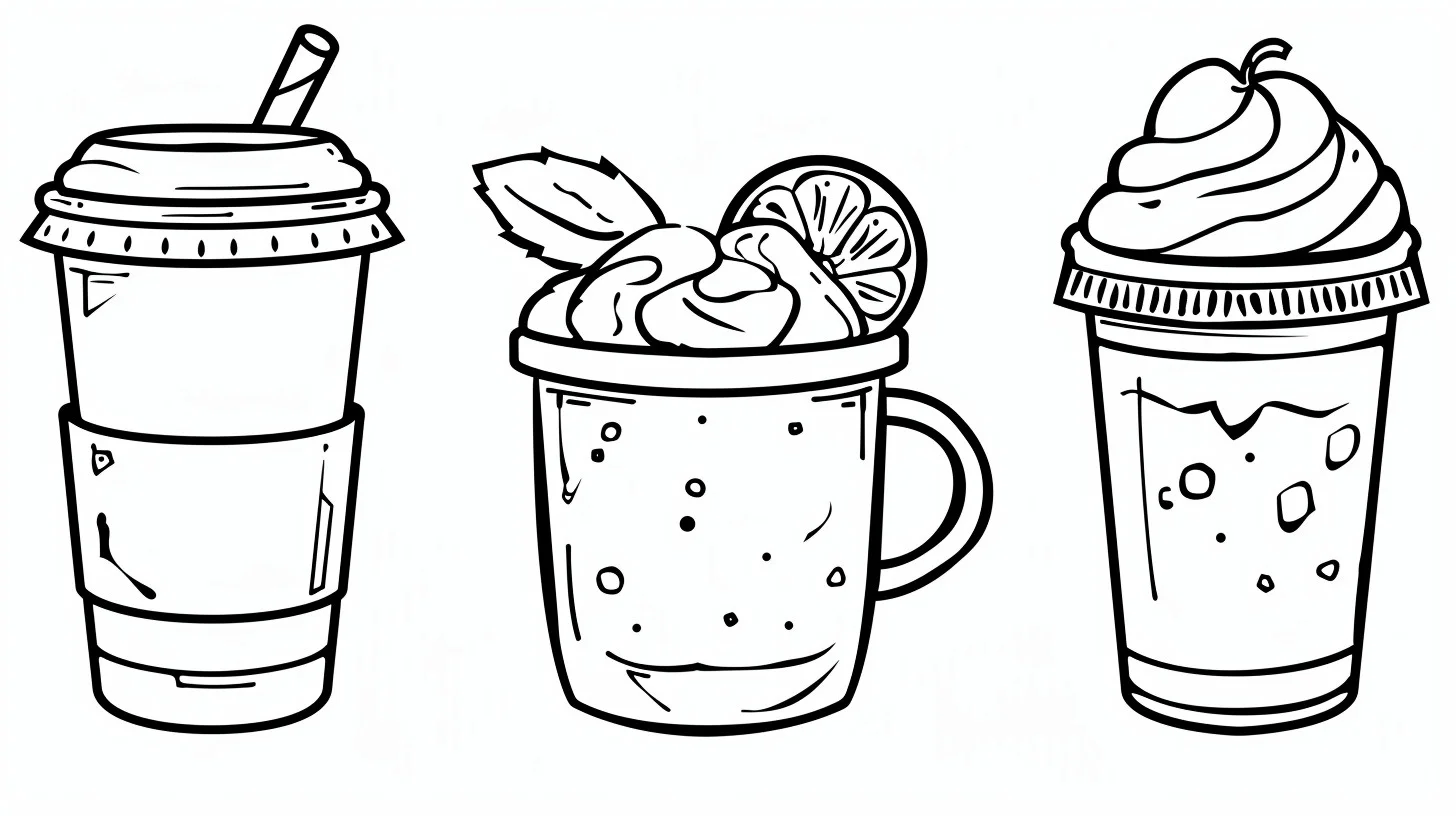Té con leche 5 páginas para colorear para Té de la leche para Colorear