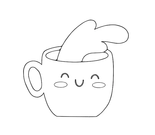 Té con leche 45 páginas para colorear kawaii lindas Té de la leche para Colorear
