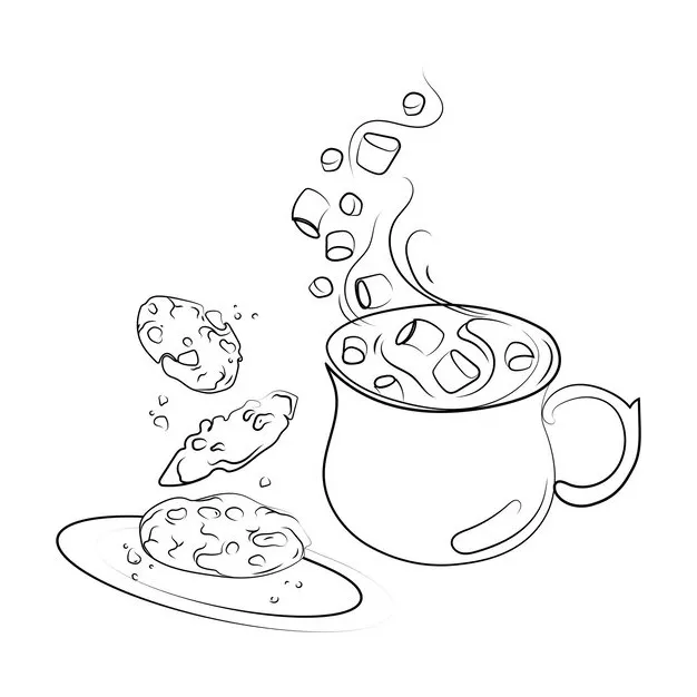 Té con leche 32 lindas páginas para colorear Té de la leche para Colorear 1