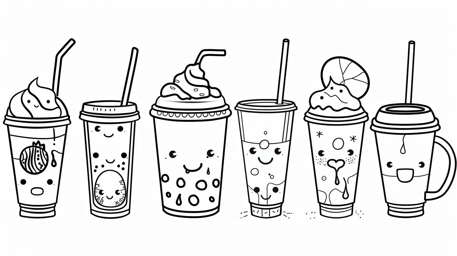 Té con leche 10 páginas para colorear para Té de la leche para Colorear 1