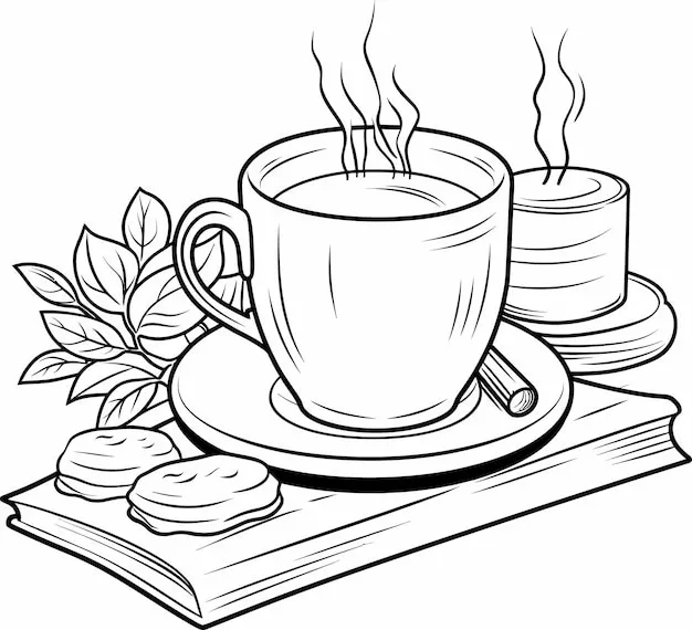 Té con leche 18 páginas para colorear detalladas de Té de la leche para Colorear