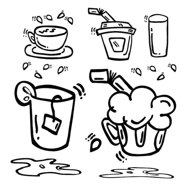 Té con leche 15 Té de la leche para Colorear páginas para colorear para imprimir