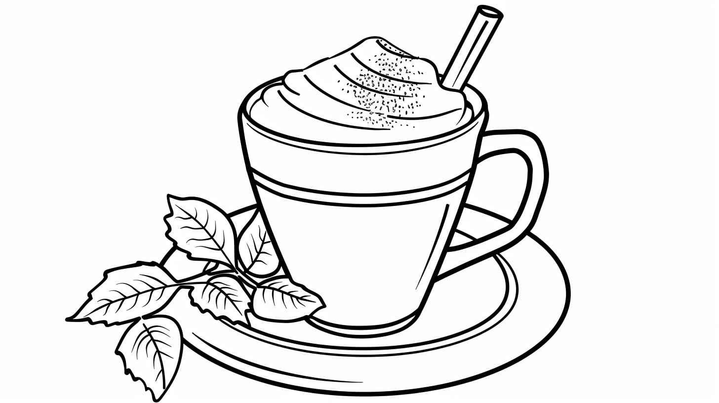 Té con leche 6 colorear páginas de Té de la leche para Colorear