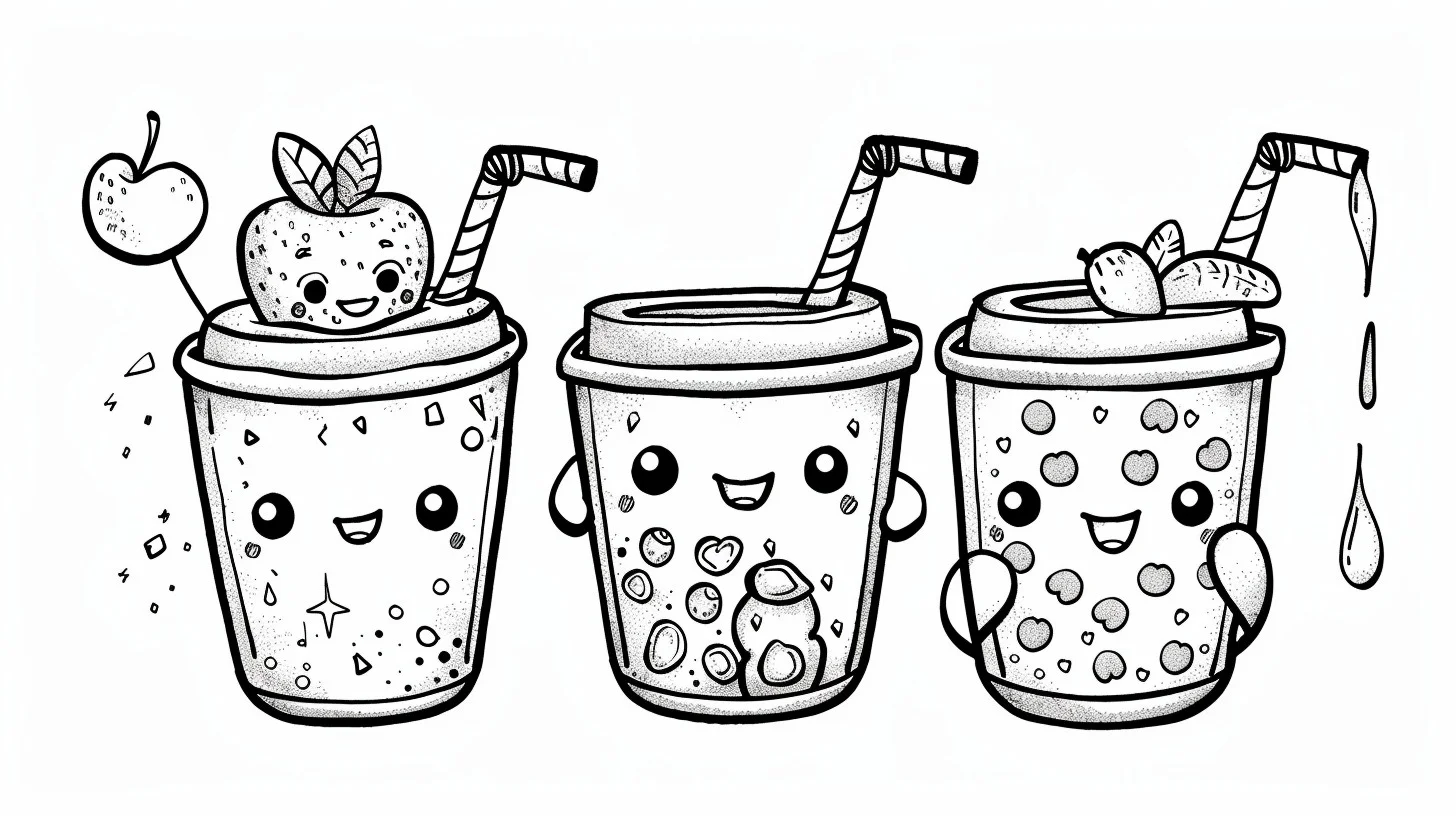 Té con leche 13 páginas para colorear detalladas de Té de la leche para Colorear para adultos