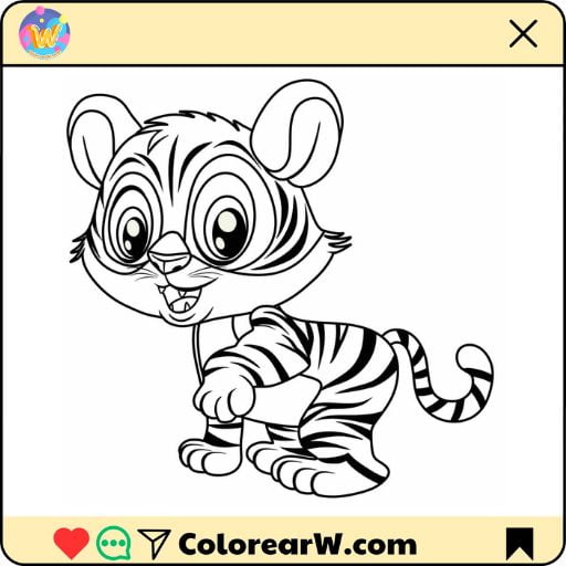 Tigres para colorear thumbnail