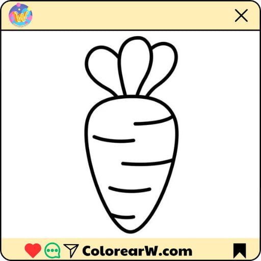 Zanahoria 1 Zanahoria para colorear thumbnail