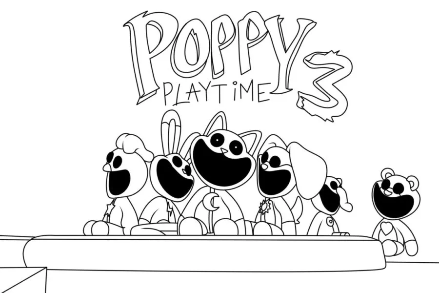 páginas para colorear de árboles poppy playtime chapter 3 para colorear gratis 1