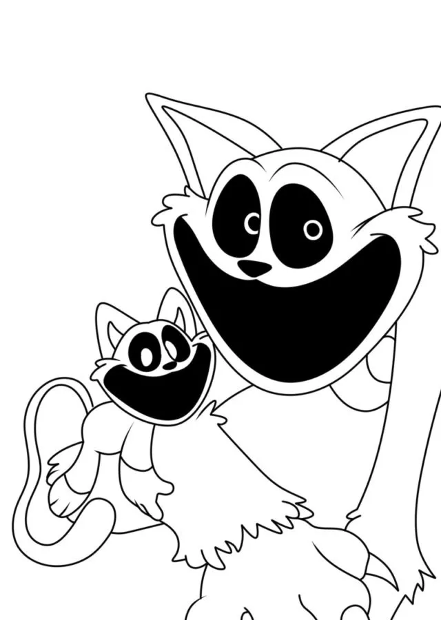 páginas para colorear lindas y fáciles de poppy playtime chapter 3 para colorear