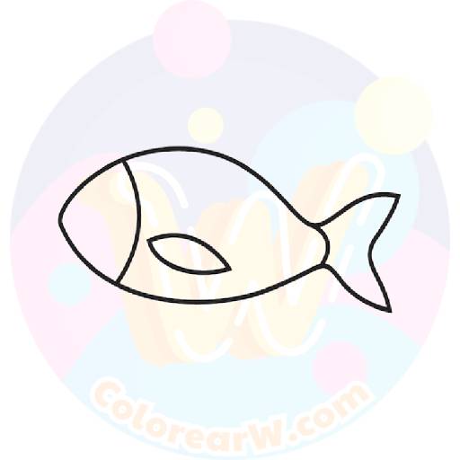 ¡Dibuja un Pez Arcoíris Fácil - ColorearW 4 Aletas para Remar páginas para colorear para adultos