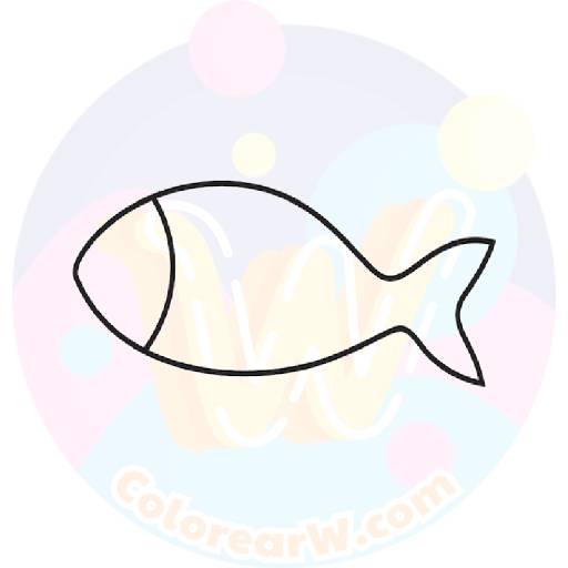 ¡Dibuja un Pez Arcoíris Fácil - ColorearW 2 Cabeza y Colita Separadas páginas para colorear imprimibles