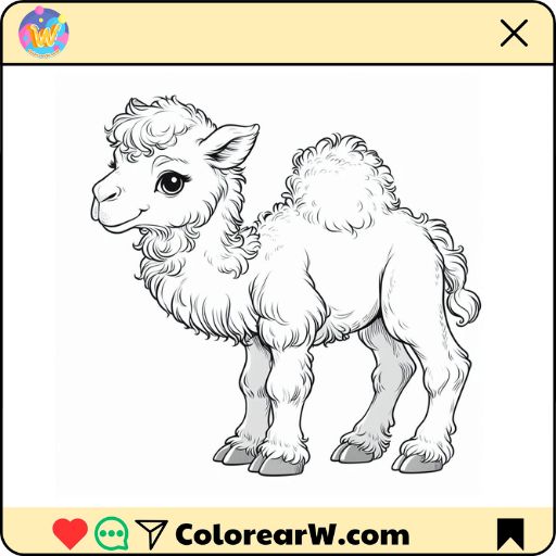 Camellos para colorear thumbnail