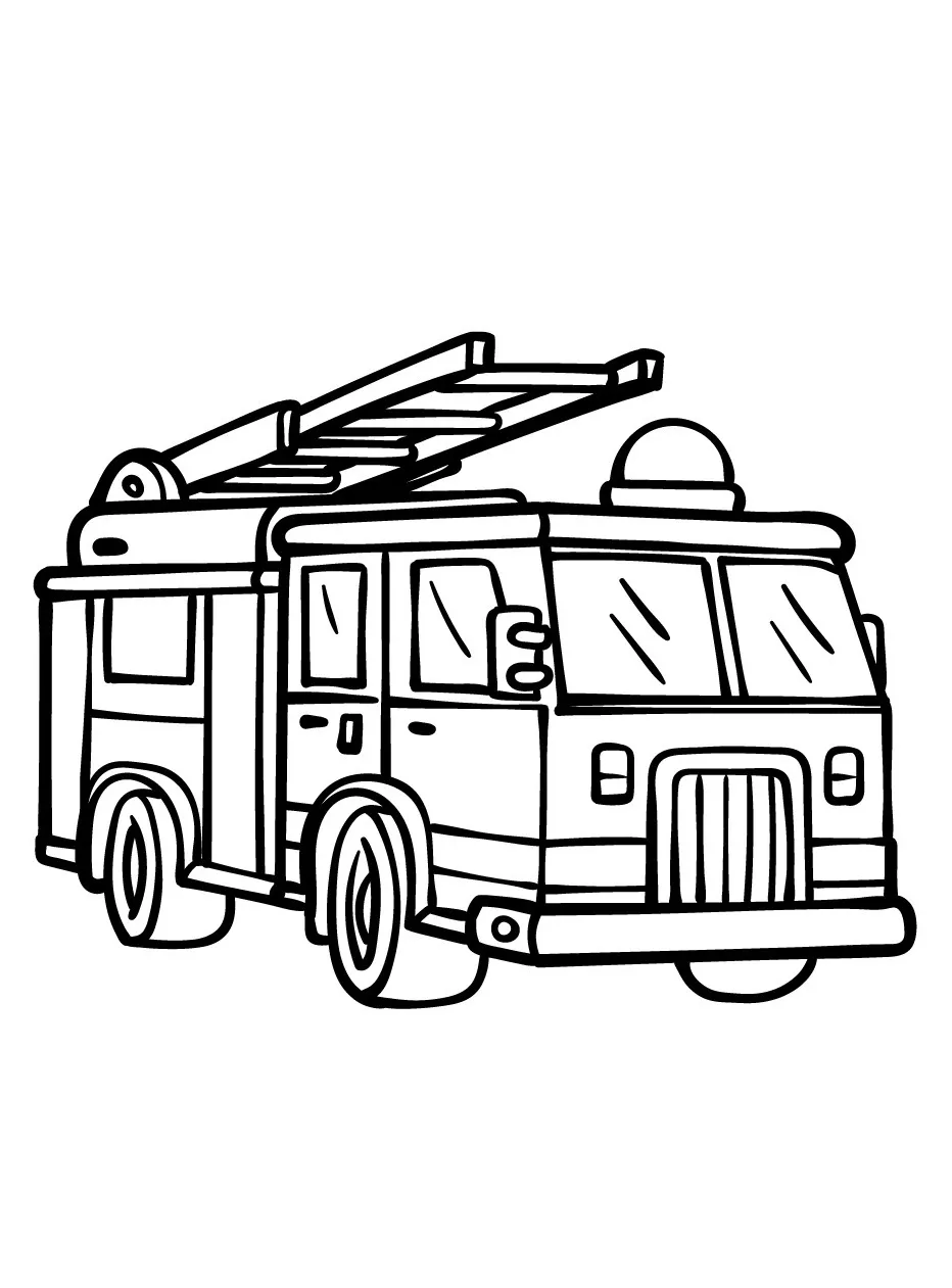 páginas para colorear Camión de bomberos para colorear imprimibles gratis 1