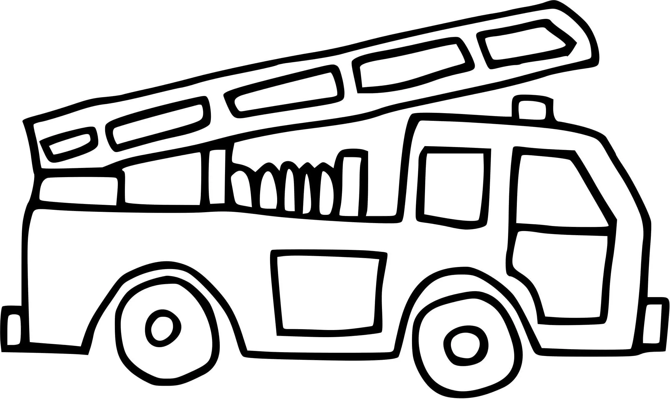 páginas para colorear imprimibles Camión de bomberos para colorear 1