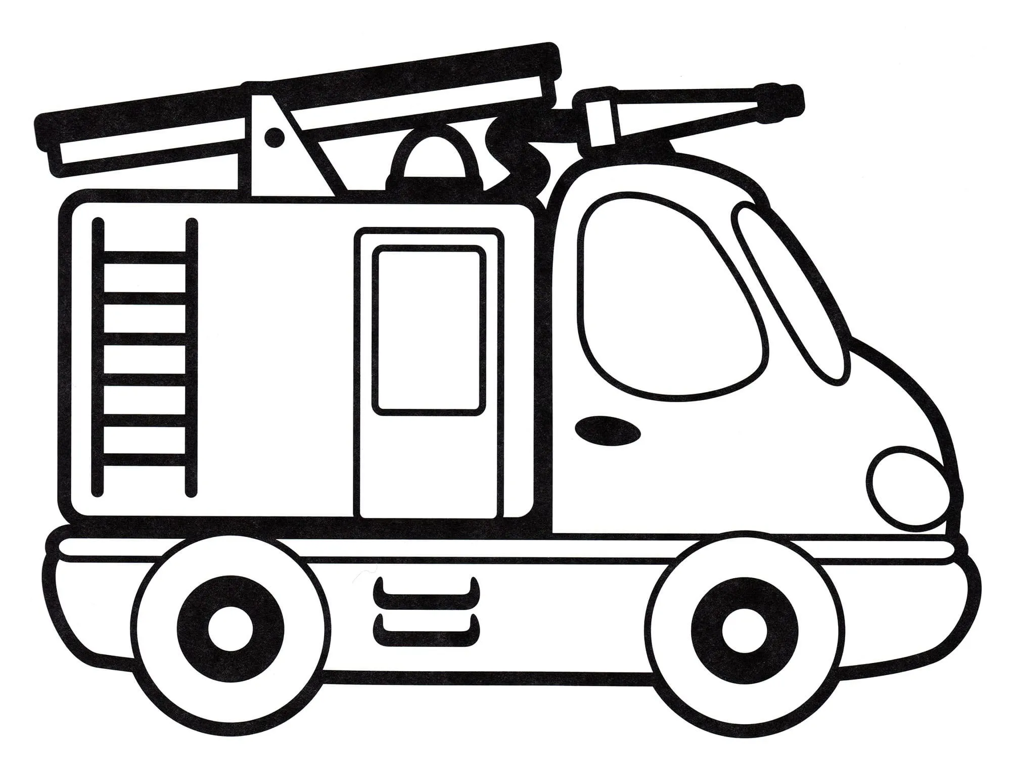 lindas páginas para colorear Camión de bomberos para colorear