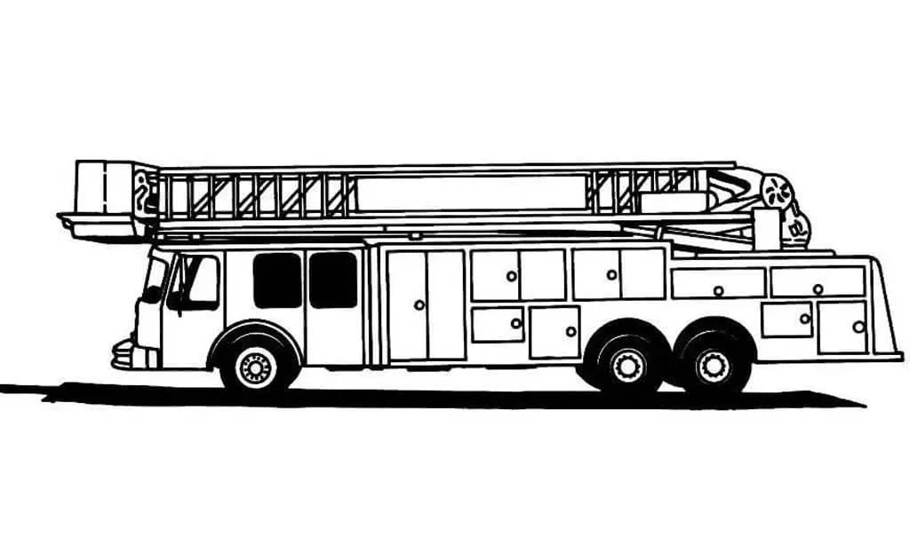 páginas para colorear imprimibles Camión de bomberos para colorear 7