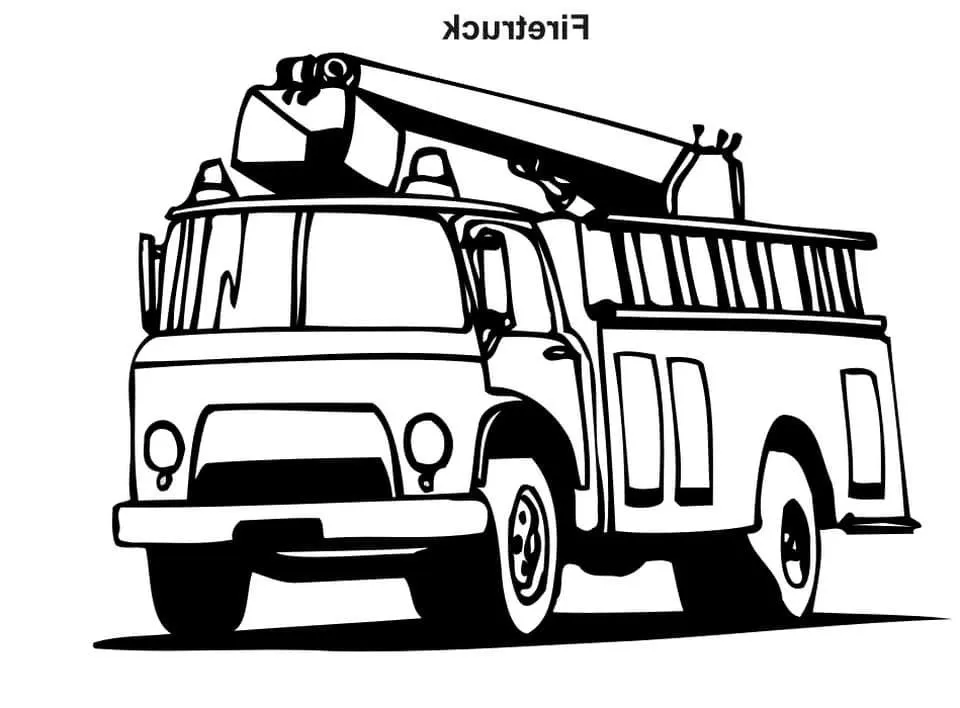 dibujos para colorear grinch Camión de bomberos para colorear 5