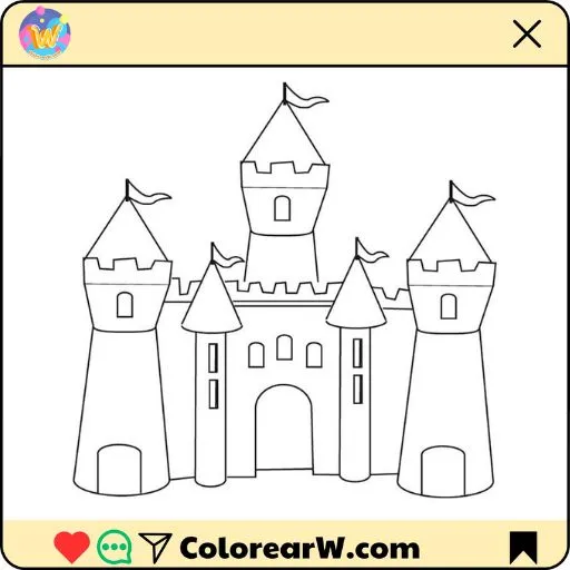 Castillo para colorear thumbnail