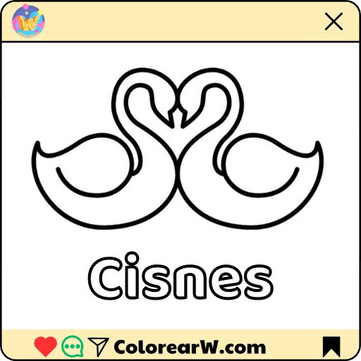 Cisnes para colorear thumbnail