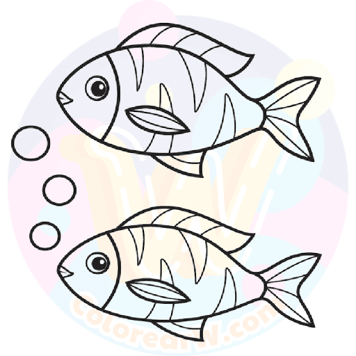¡Dibuja un Pez Arcoíris Fácil - ColorearW 7 Decoración Mágica para colorear