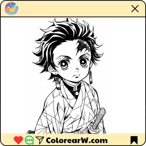 Demon Slayer para colorear thumbnail