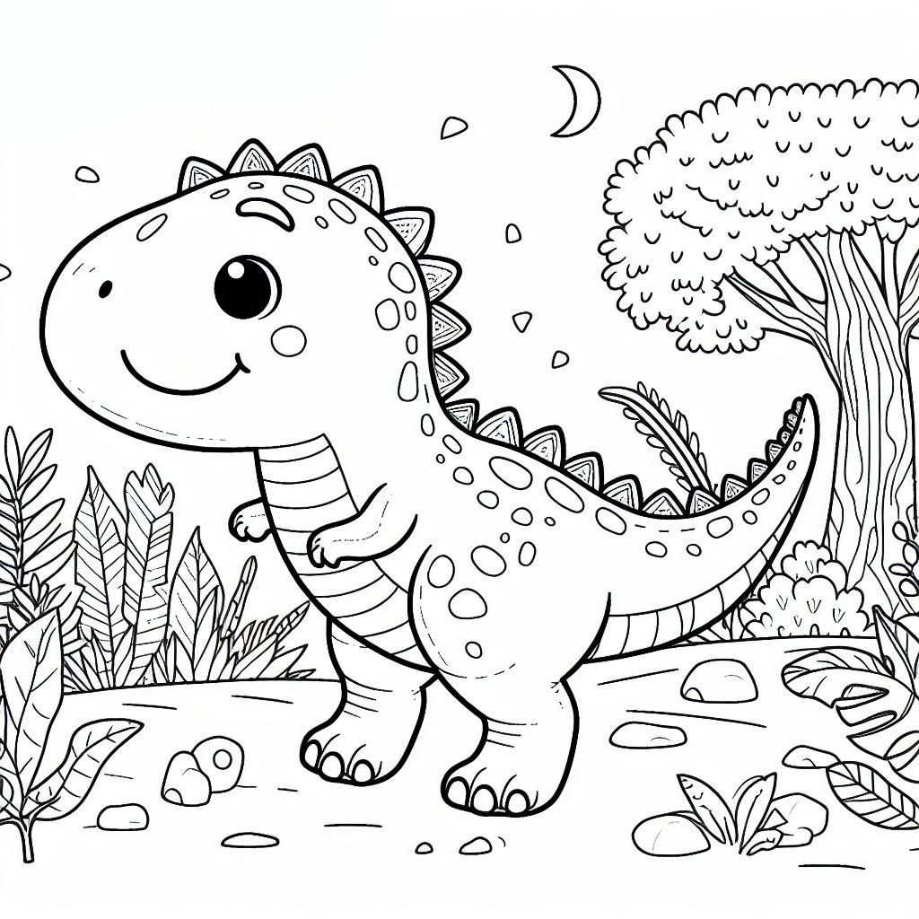 Dinosaurios 18 Dinosaurios para colorear 2 páginas para colorear pdf
