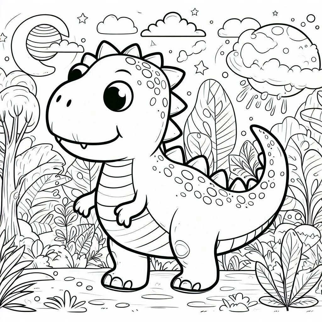 Dinosaurios 20 páginas para colorear Dinosaurios para colorear 4 imprimibles