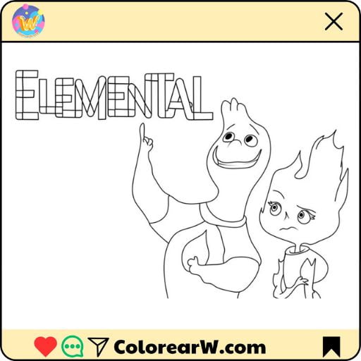 Elemental para colorear thumbnail