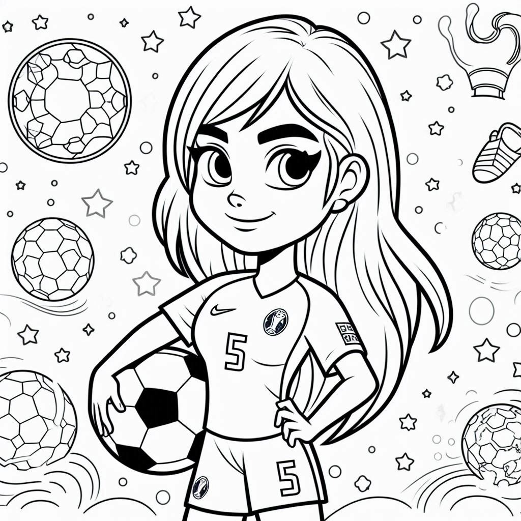 páginas para colorear gratis Eurocopa 2024 para colorear para adultos