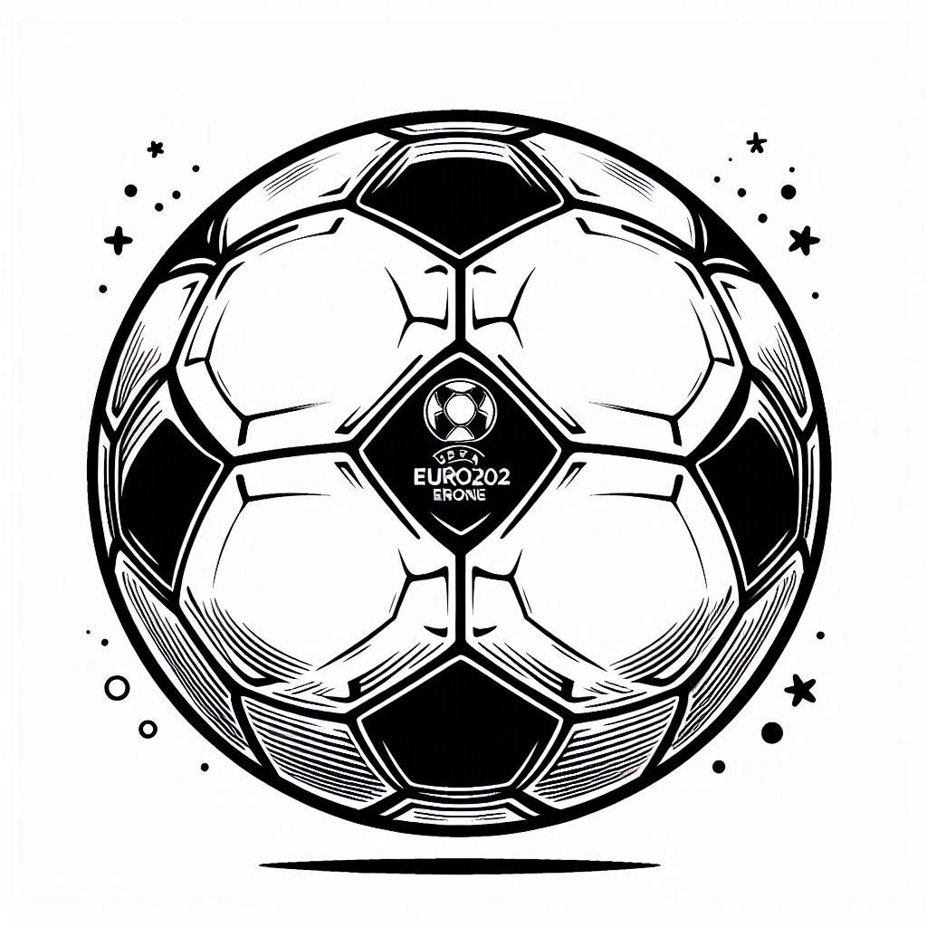 páginas para colorear para imprimir gratis Eurocopa 2024 para colorear