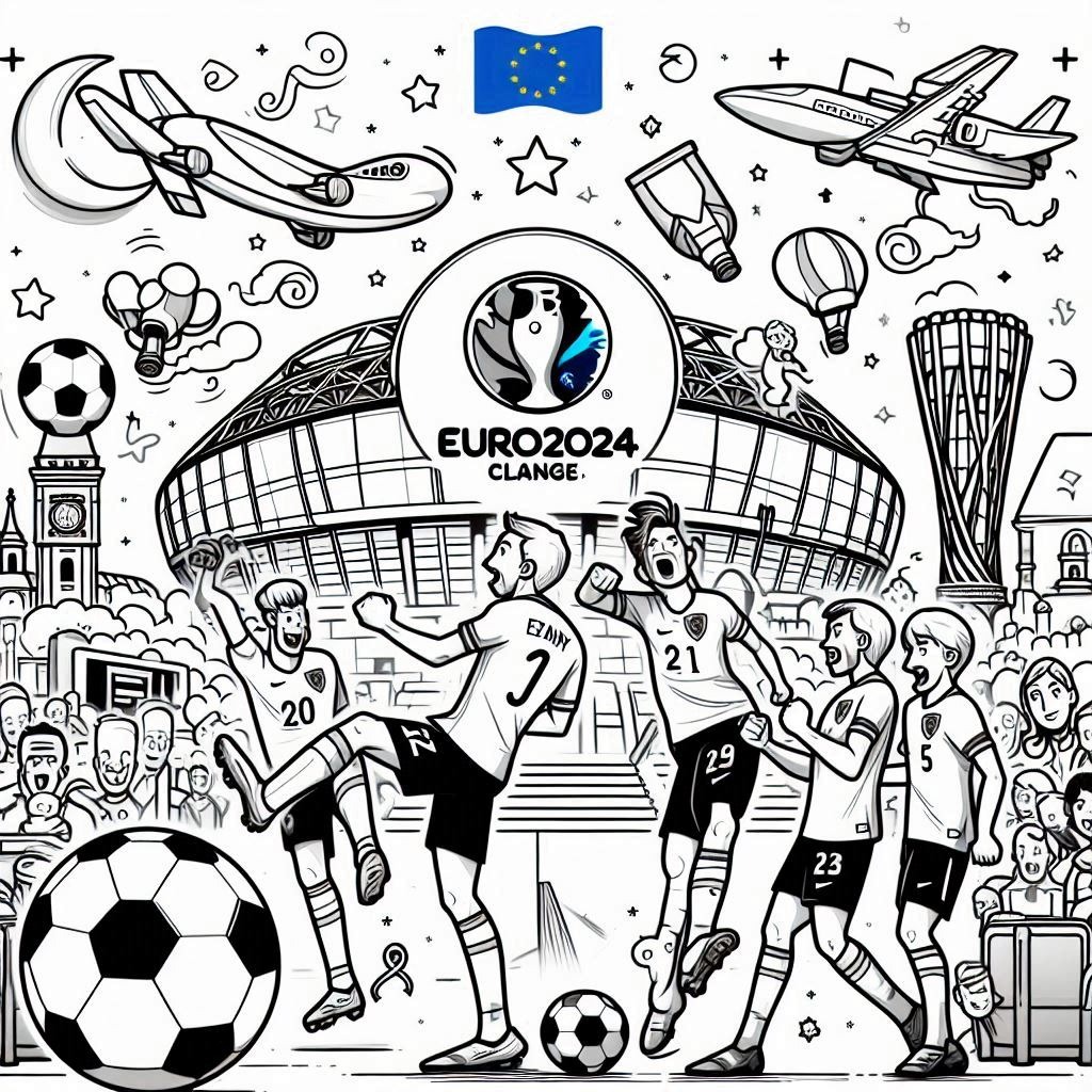 dibujos para colorear grinch Eurocopa 2024 para colorear