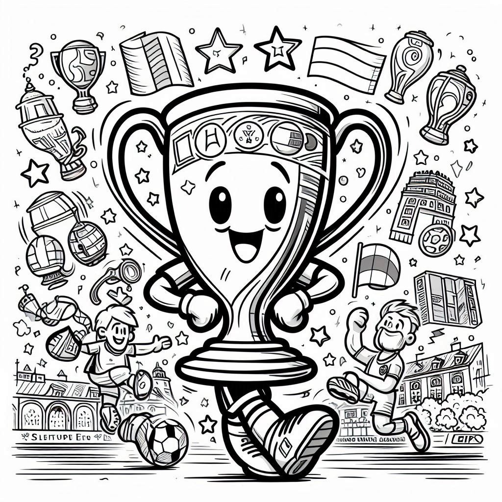 Eurocopa 2024 para colorear
