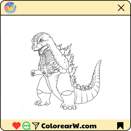 Godzilla para colorear thumbnail
