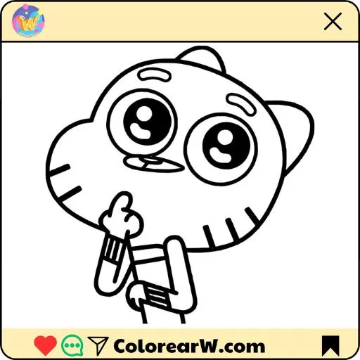 Gumball 1 Gumball para colorear thumbnail